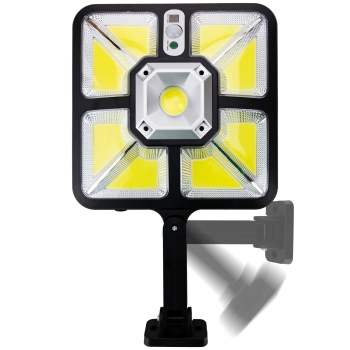 Lampa uliczna solarna z przewodem 5m 9COB + pilot